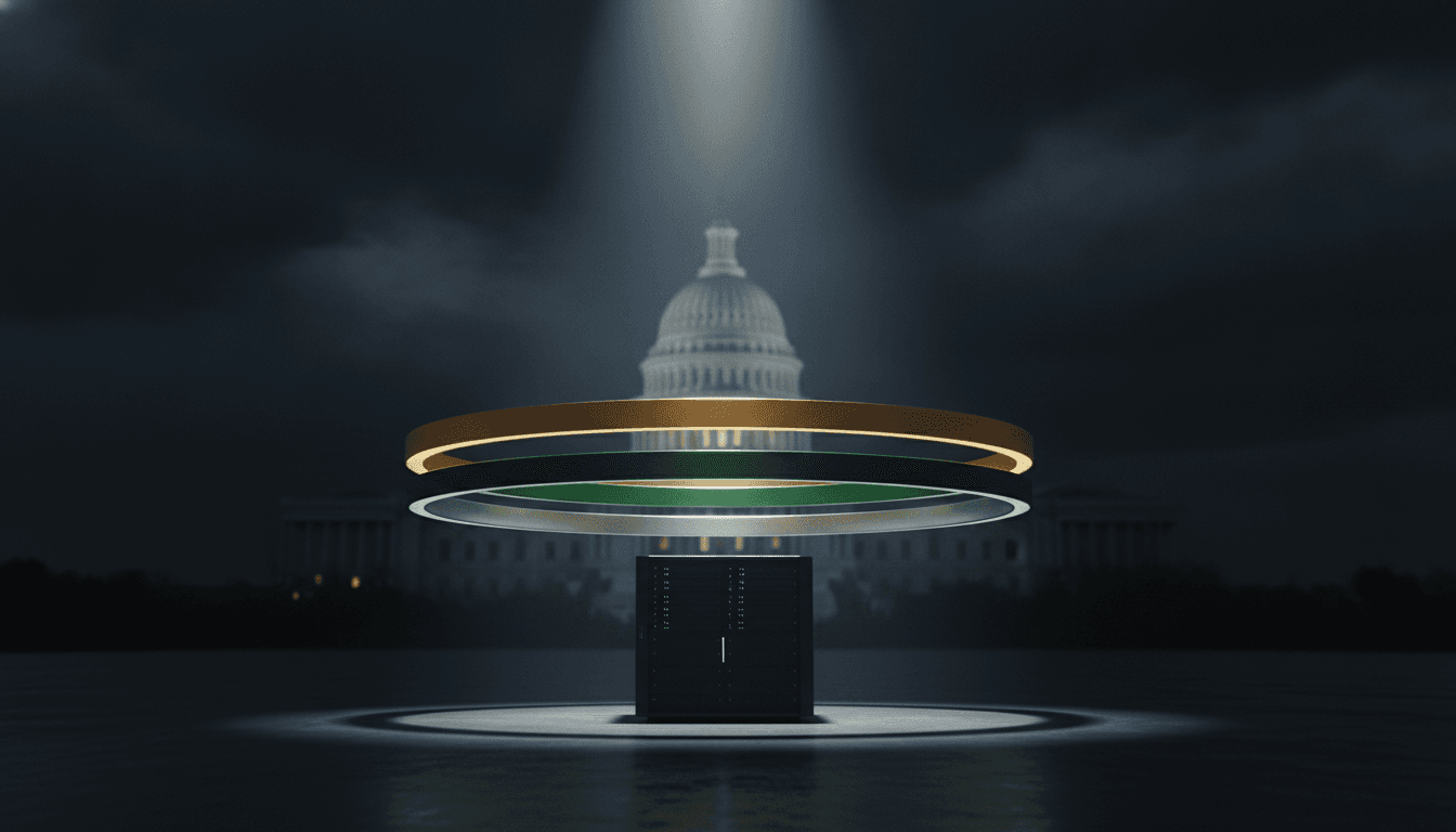 An abstract image representing the three tiers of OpenAI's GPT-5.6 models—Sol, Terra, and Luna—with a hint of government oversight in the background.